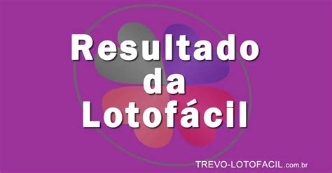 trevo lotofacil resultado